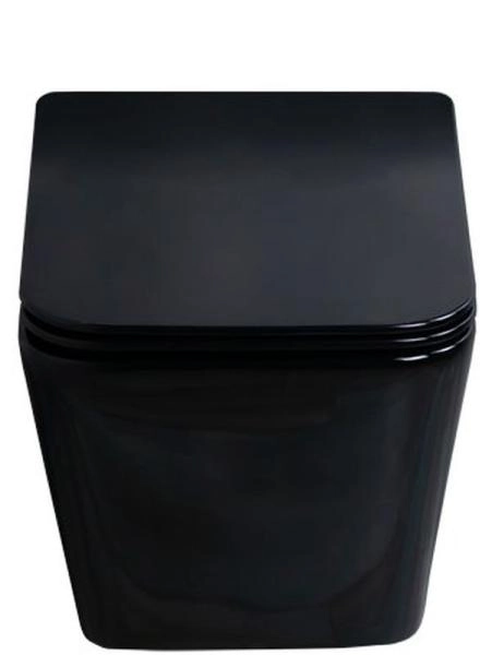 Унитаз Gid Tr2144BL 52 см подвесной безободковый микролифт черный глянцевый