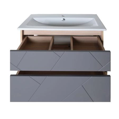 Тумба ASB-Mebel Диана 75 Серый/дуб янтарный подвесная под умывальник Элина 75