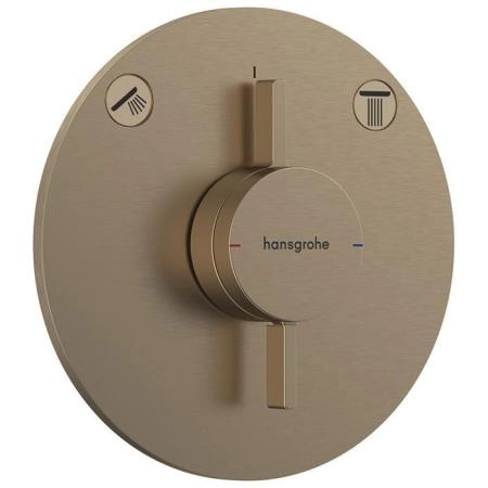 Hansgrohe DuoTurn S Смеситель для ванны, встраиваемый, на 2 потребителя, цвет: шлифованная бронза
