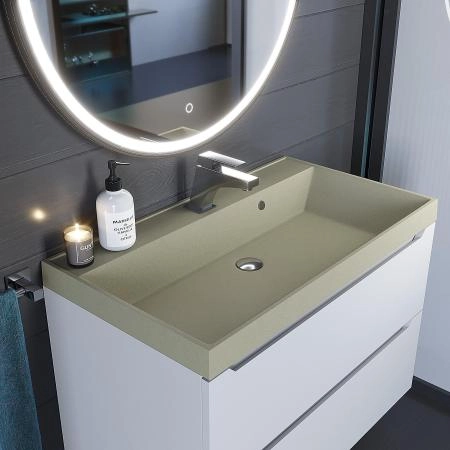 Раковина кварцевая Uperwood Classic Quartz 80 см, бежевая матовая, десерт