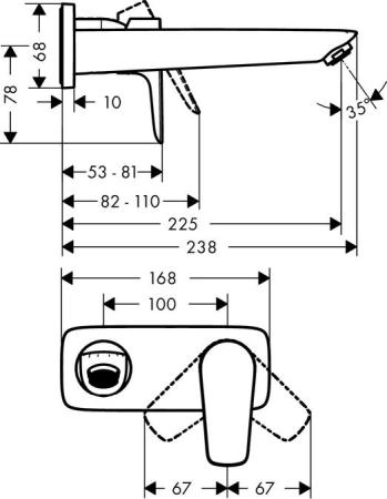 Смеситель для раковины Hansgrohe Talis E 71734000 хром