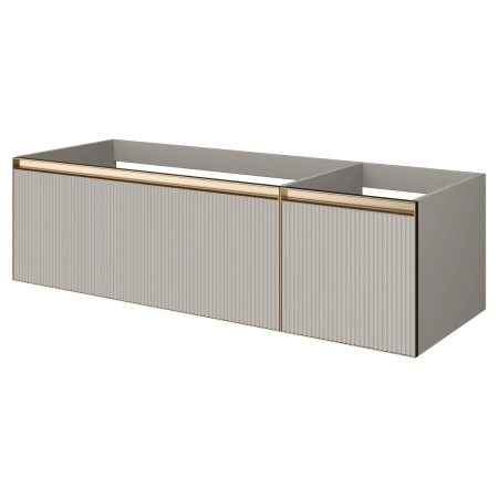 QUATRO 2 140см (100+40) тумба Boheme рифл CASHMERE FUGA профиль MATT GOLD 790-M2-140-CM-RIB-MG
