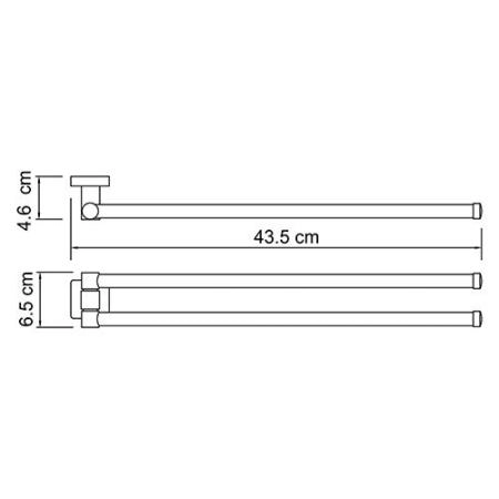 Полотенцедержатель WasserKraft Lippe K-6531 хром