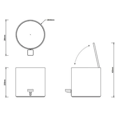 Decor Walther All in Корзина для белья, напольная, цвет: черный матовый