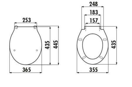 Крышка-сидение пластиковое KC0001.01.0000E