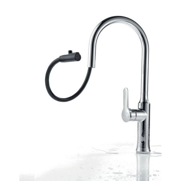 Смеситель Ravak KM X070078 для мойки с выдвижным распылителем