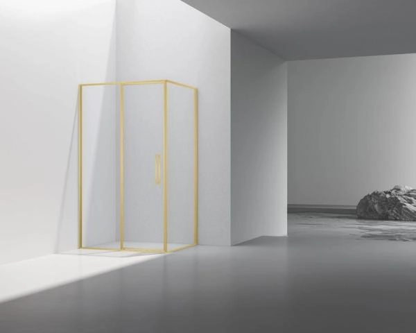 Душевой уголок Vincea Slim 8mm VSR-4SLP9012CLG, 1200*900, брашированное золото, стекло прозрачное