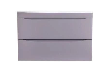Тумба подвесная Style Line Бергамо мини 80 (2 ящ.) Люкс антискрейтч серый, PLUS