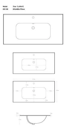 Раковина-столешница La Fenice Terra SlimLine 80