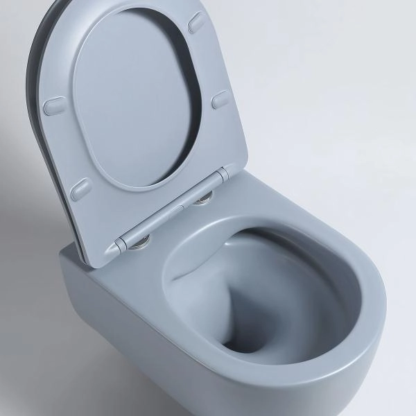 Унитаз подвесной Vincea Evo VT1-34SMO безободковый, цвет океан матовый, ультратонкое soft-close сиденье