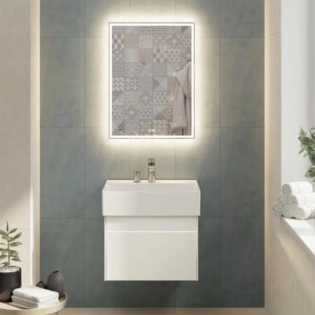 Зеркало Kerama Marazzi TECNO ТЕКНО TE.mi.60 c LED 60 с подсветкой, с функцией антизапотевание, белое глянцевое