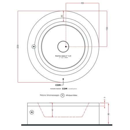 Gruppo Treesse Fusion Spa 200 Минибассейн Ø200x67cм., Г/М, нагреватель 3kw, фильтр песок, хромо-wя, озон. дезинф. внешняя панель VTR, цвет: белый