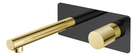 Смеситель STICK Boheme из стены BLACK TOUCH GOLD 125-BG.2