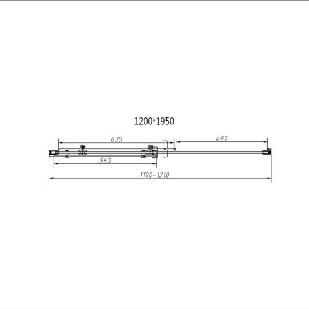 Душевая дверь Vincea Como-N VDS-4CN120CGB, 1200, черный, стекло тонированное