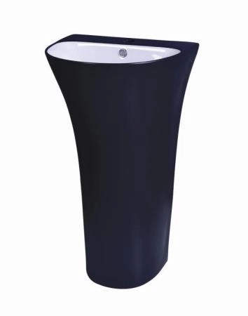 Раковина Ceramalux G-307G напольная моноблок чёрная матовая 48x42 см