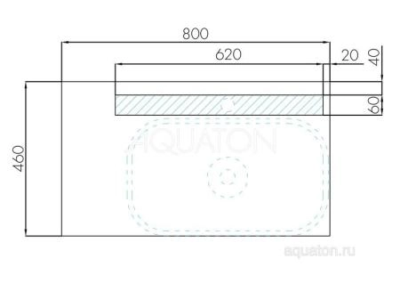 Тумба под раковину AQUATON Мишель 80 без столешницы, дуб рустикальный, фьорд 1A256801MIX30