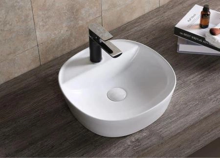 Раковина Cerutti SPA CR0075 накладная, белая, квадратная, с отверстием под смеситель 400х400х120