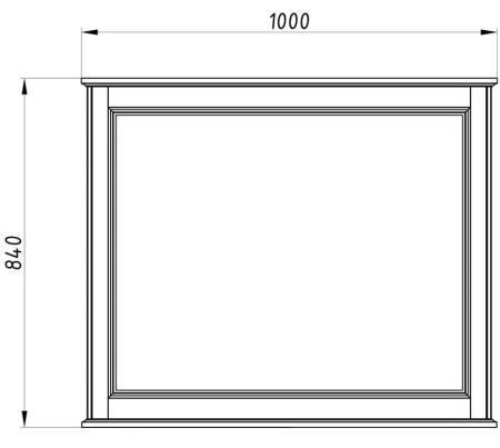 Зеркало ASB-Woodline Венеция 100 Белый (патина серебро)