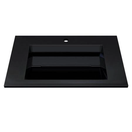 Раковина для ванной Uperwood Next Premium 70 см, прямоугольная, черный глянец