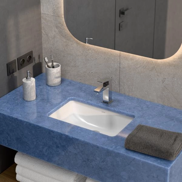 Раковина VitrA S20 7475B003-0618 55 x 37 см прямоугольная белая антибактериальное покрытие Hygiene встраиваемая