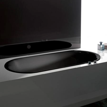 BetteLux Oval Ванна встраив. овальная с шумоизоляцией 190x90x45 см, с покр.Glaze Plus/анти-слип, черный матовый 035