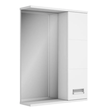 Зеркало-шкаф UNCORIA Рейн 55 см белое (без эл)
