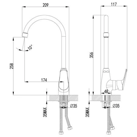 Смеситель Lemark Partner LM6555C для кухни