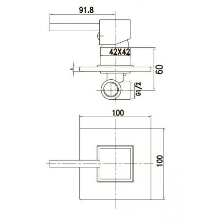 Смеситель для ванны KAISER Quadris (25017) хром