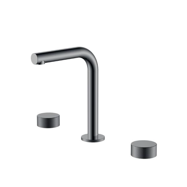 Смеситель на столешницу Boheme STICK SPIRALE на 3 отв. Shine Gun Metal 152-SGM.4