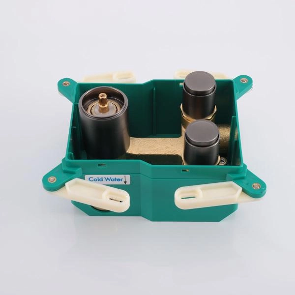 Встраиваемый смеситель Vincea для душа VSCV-421GM двухфункциональный, вороненая сталь