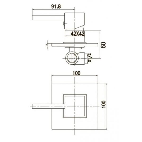 Смеситель для ванны KAISER Quadris (25017) хром