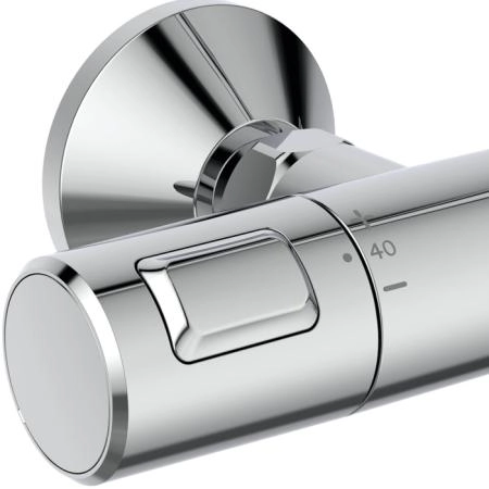 Ideal Standard Ceratherm T25 Душевая система с изливом и термостатом и ручным душем, корпус Coolbody, руч.душ: 3 режима, верх. душ: 200 мм, цвет: хром
