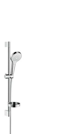 Душевой гарнитур Hansgrohe Croma Select S Vario, 0,65 м, 26566400 с мыльницей Casetta,хром-белый