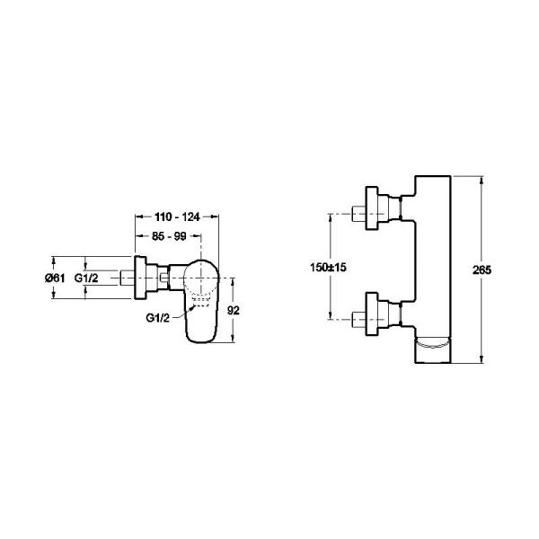 Смеситель Jacob Delafon ALEO E72351-CP для душа хром