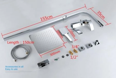 Душевая система Gappo G2407-11 для ванны, цвет хром