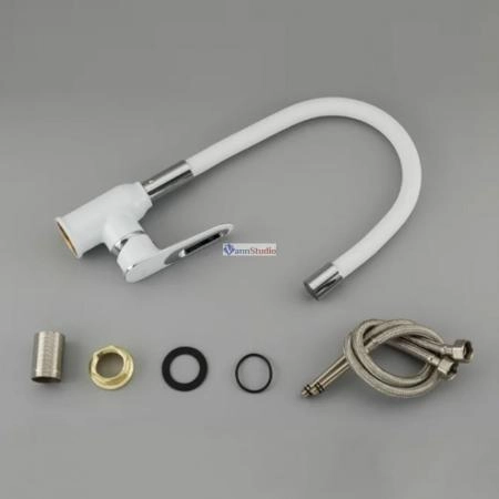 Смеситель для кухни Frap F4049 белый хром