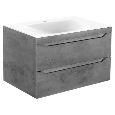 Тумба под раковину Vincea Fine 800 подвесная, 2 выкатных ящика soft close, Beton