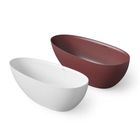 Dea Design Edge Ванна 130x76x56см., отдельностоящая, Solid Surface, цвет: White №18