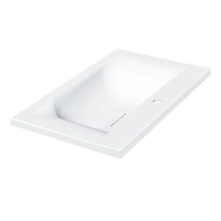 Раковина Vincea VCB-3M750W из искусственного камня, цвет белый