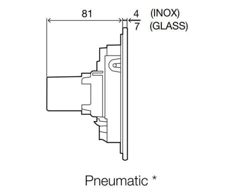 Панель пневматическая двойная OLI OCEANIA 054989, стекло, белый
