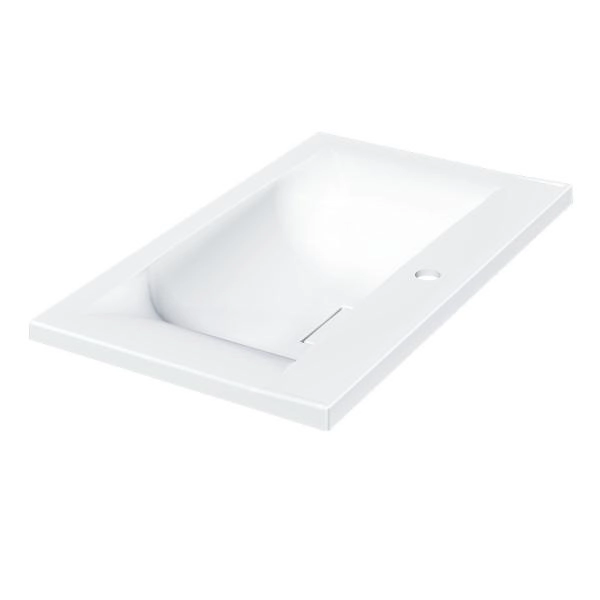 Раковина Vincea VCB-3M750W из искусственного камня, цвет белый