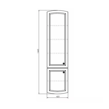 Шкаф-колонна Comforty Палини-42 белый 00004148012