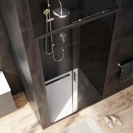 Дверь душевая в нишу AM.PM Gem W90G-110-1-195BG прозрачное, тонированное; профиль черный