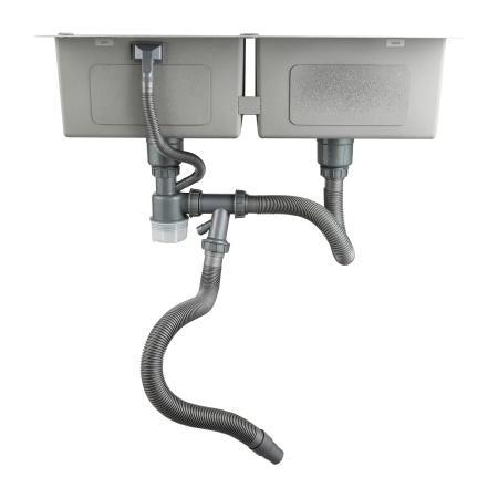 Кухонная мойка GAPPO GS8350-6 с коландером, графит