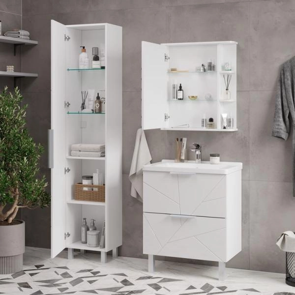 Пенал для ванной напольный Volna Twing 40 белый