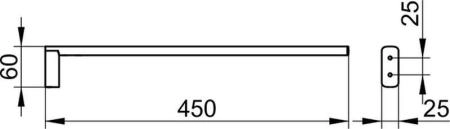 Полотенцедержатель KEUCO Edition 400 11520010000 Хром 450 мм
