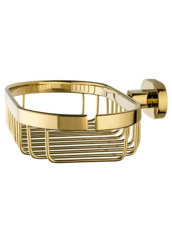 Мыльница с держателем WONZON & WOGHAND FIRST, Глянцевое золото (WW-8424-LG)