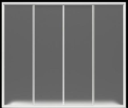 Шторка для ванны Bas Ахин/Мальта/Атланта 1700*1450 (4ств) пластик