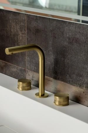 Смеситель на столешницу Boheme PRESTIGE на 3 отв. MAT GOLD 152-MG-PR