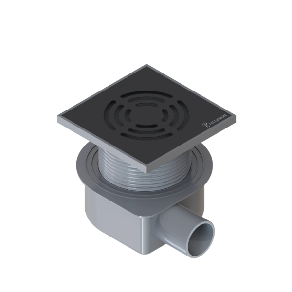 Душевой трап Boheme SMART DESIGN 10x10 cm, нерж.сталь ЧЕРНЫЙ 984-10-B